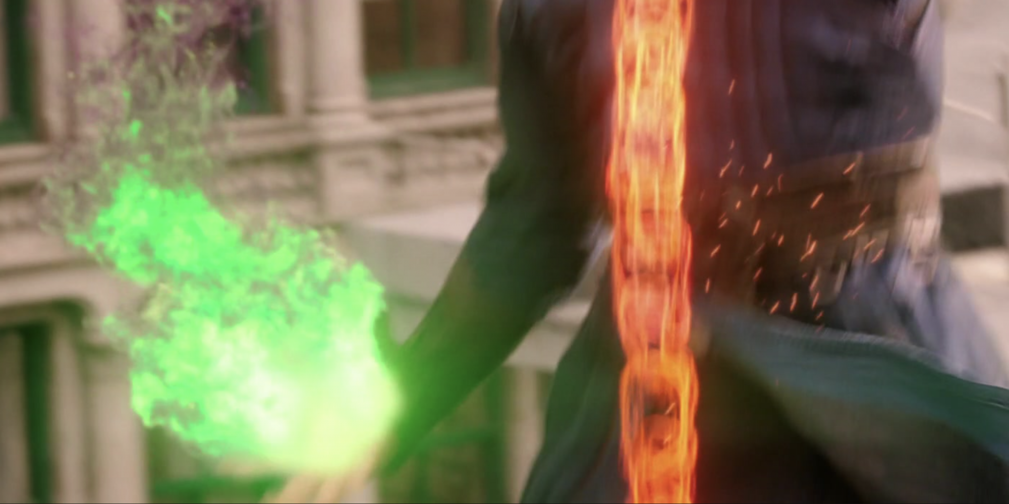 Doctor Strange Using The Flames of Faltine in Doctor Strange in the Multiverse of Madness
