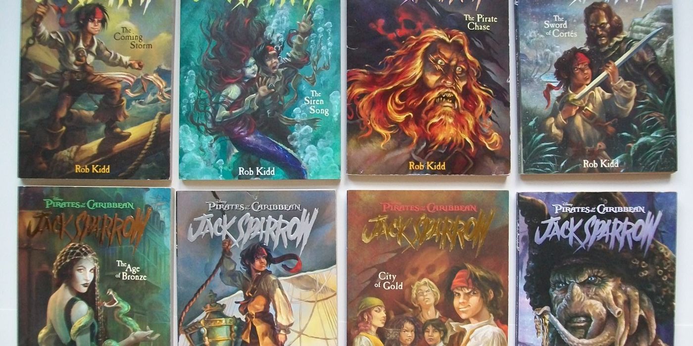All eight novels of the Jack Sparrow Pirates of the Carribean prequel novel series.