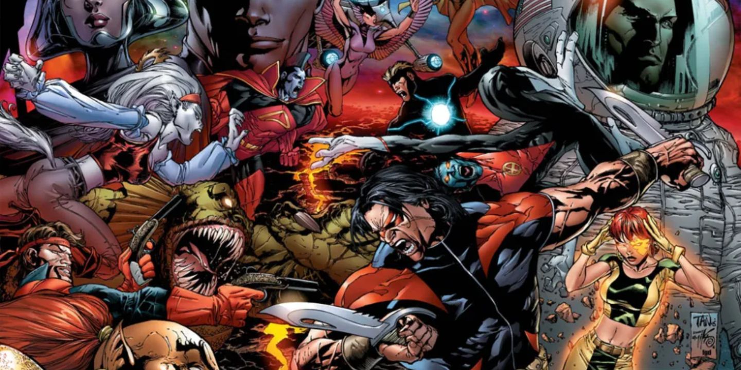 A massive battle in Marvel's Rise And Fall Of the Shi'ar Empire