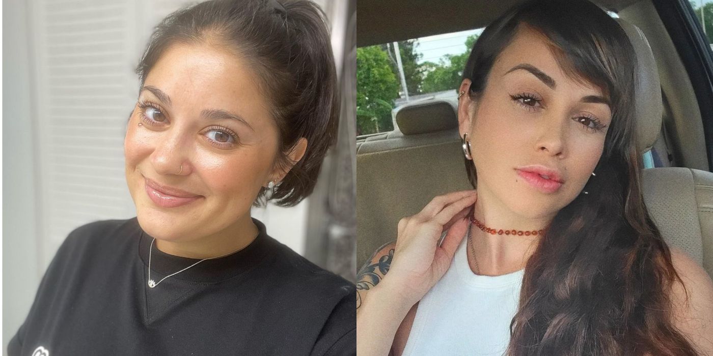 A split screen of Paola and Loren from 90 Day Fiance.