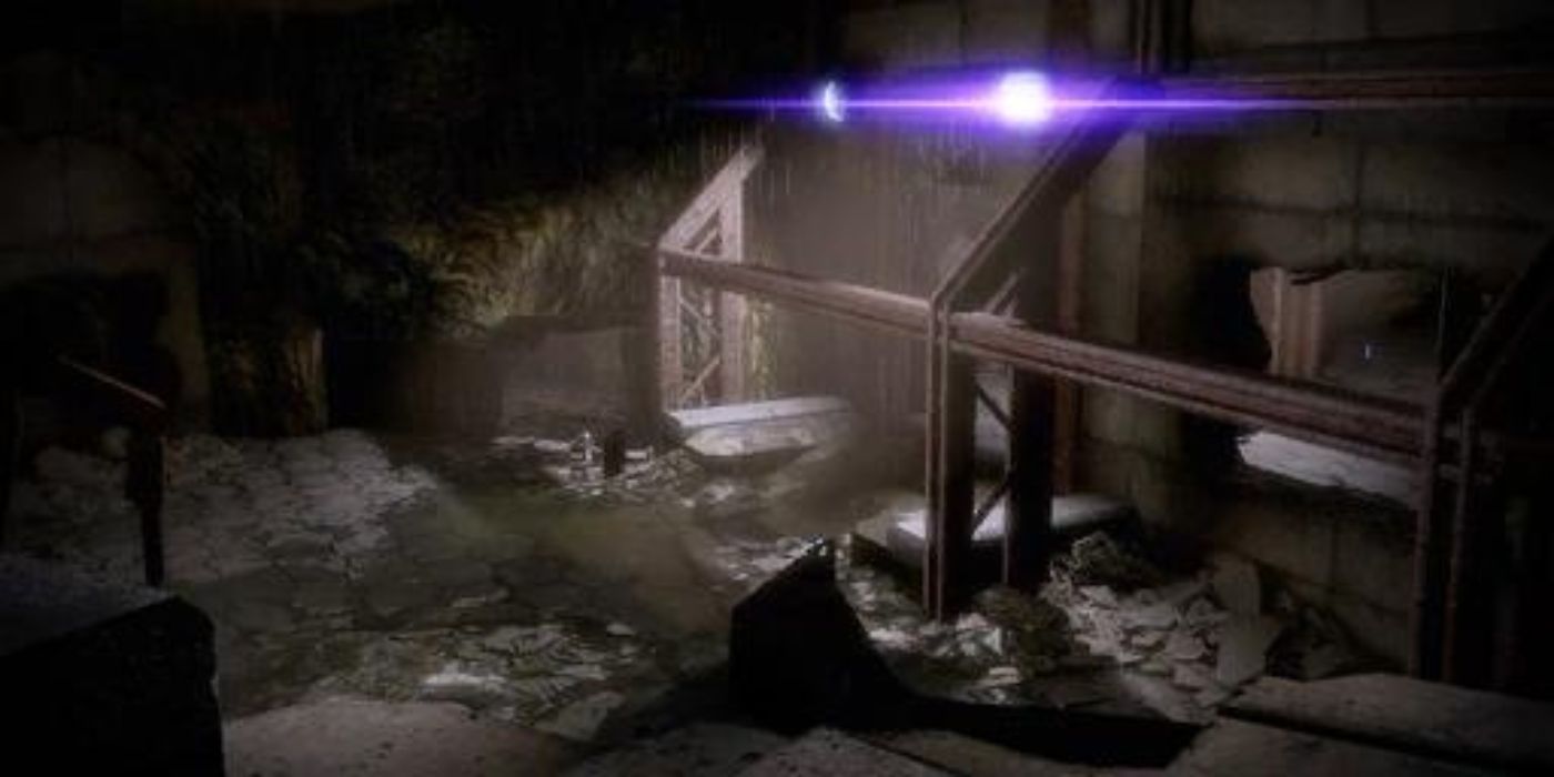 Outside of the Abandoned Mines in Mass Effect.