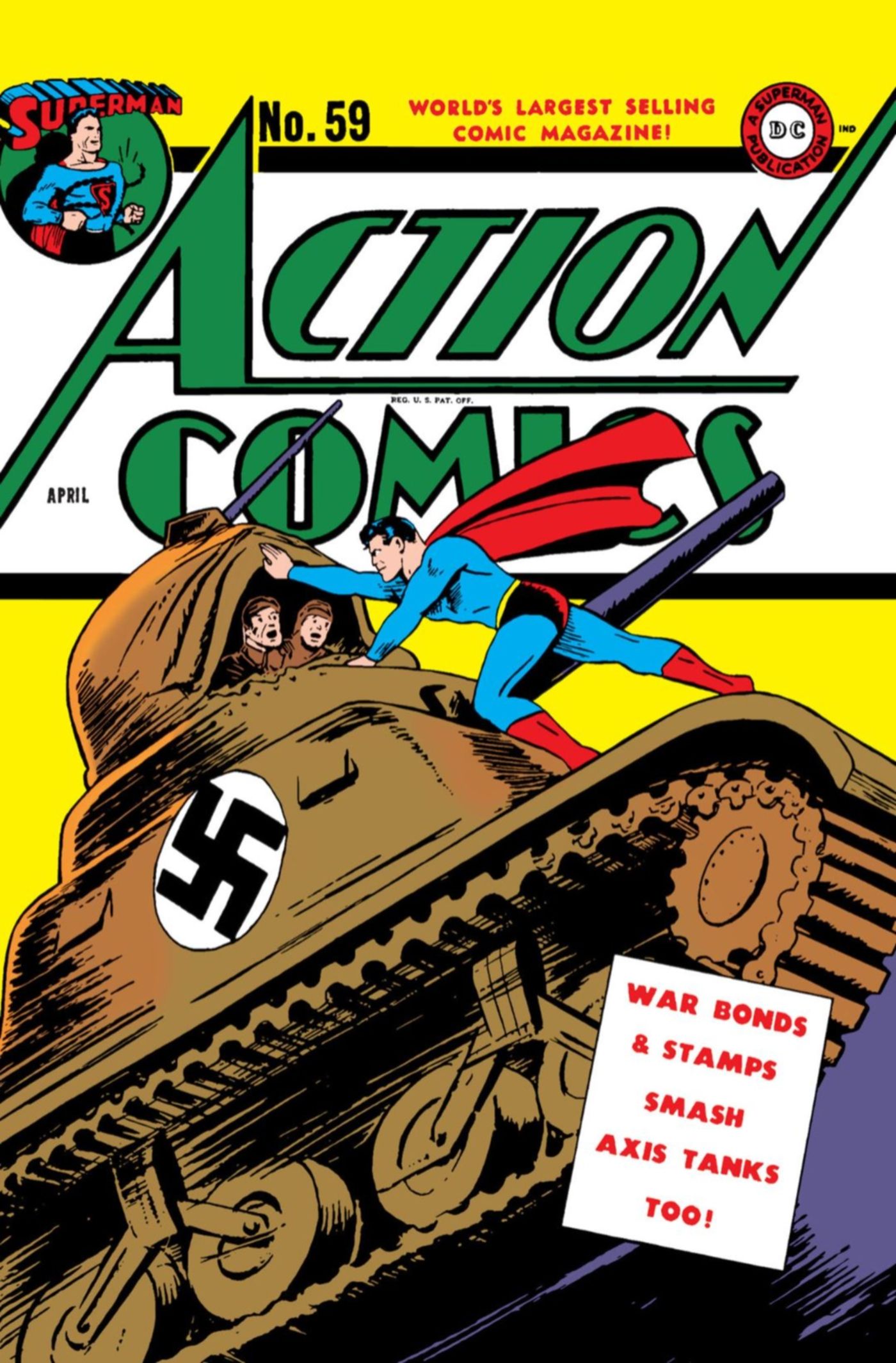 Action Comics #59 Fred Ray Cover Superman DC Comics