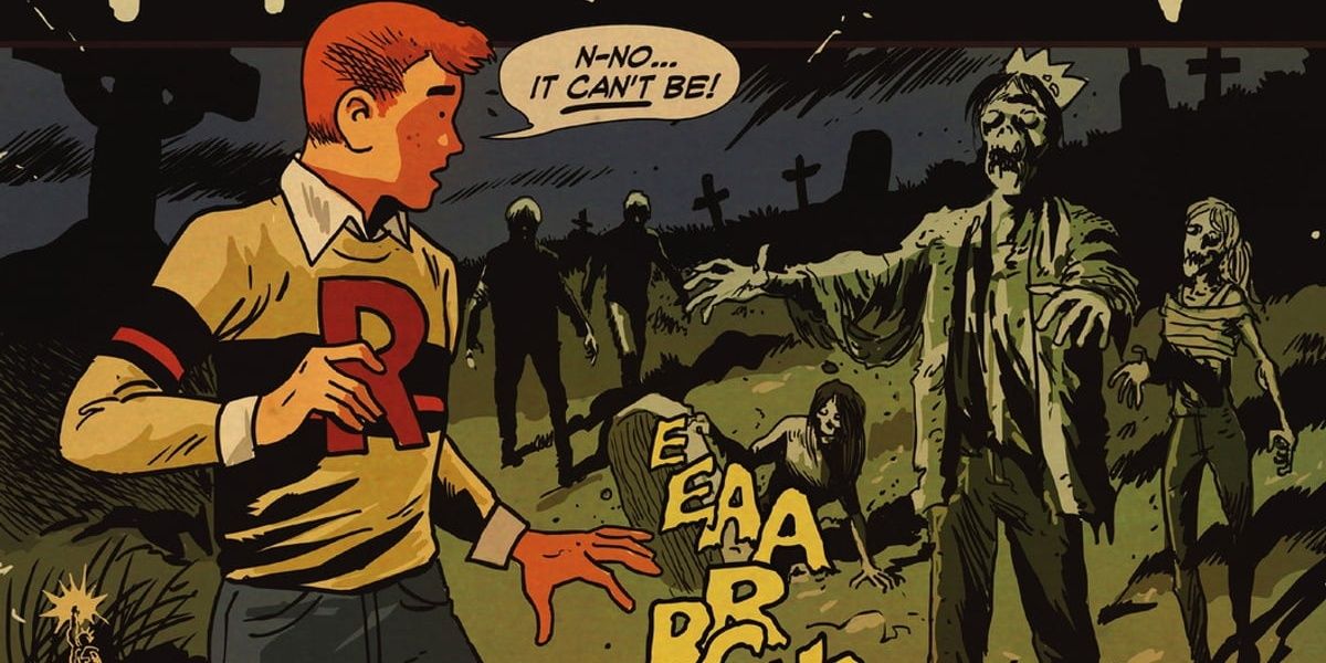 Archie saying &quot;No.. it can't be!&quot; after seeing zombies chasing him for the first time.