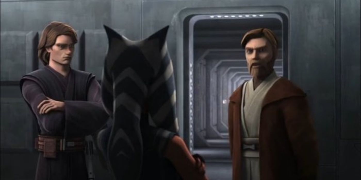 Ahsoka argues with Obi-Wan in The Clone Wars