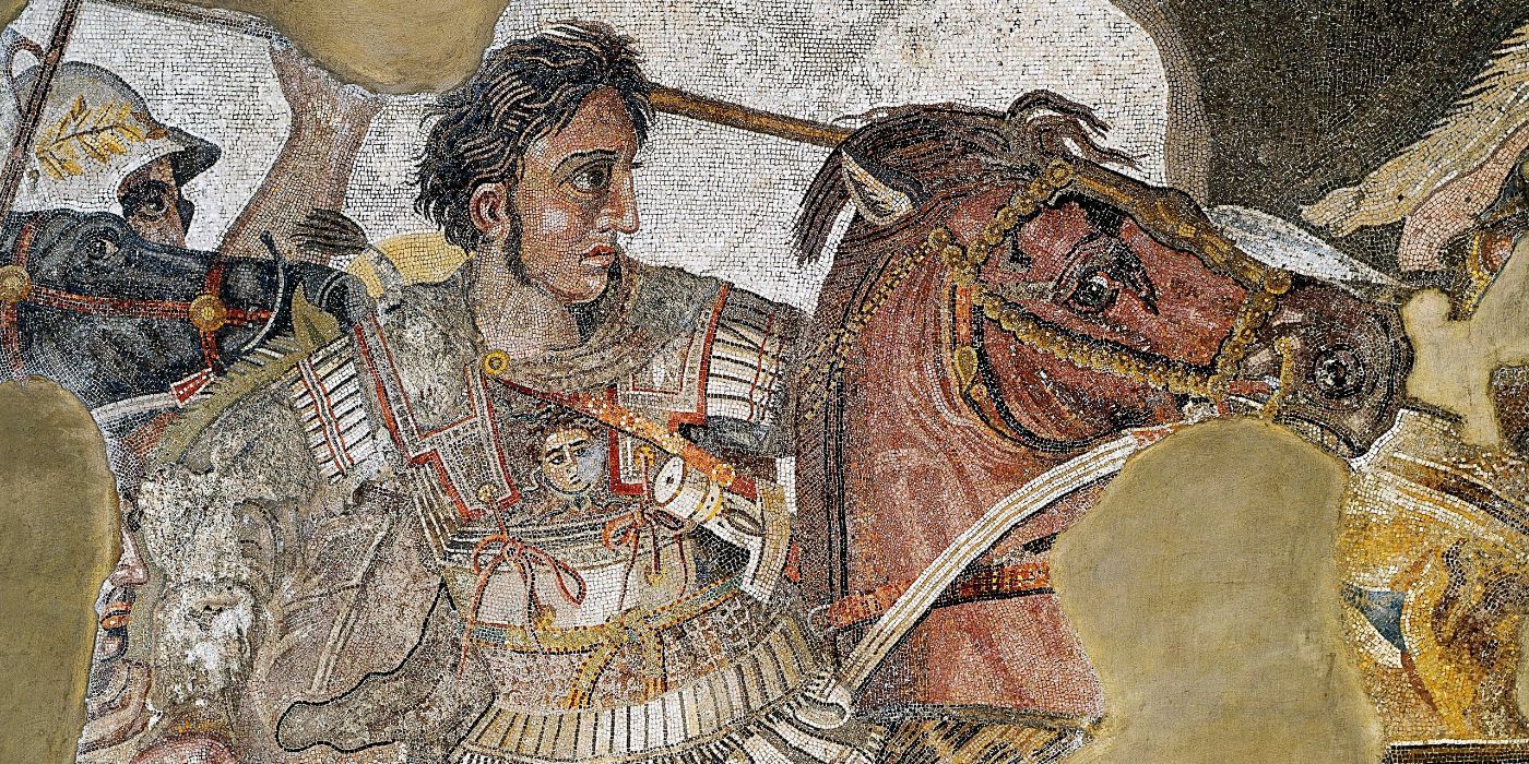 A mosaic of Alexander the Great.