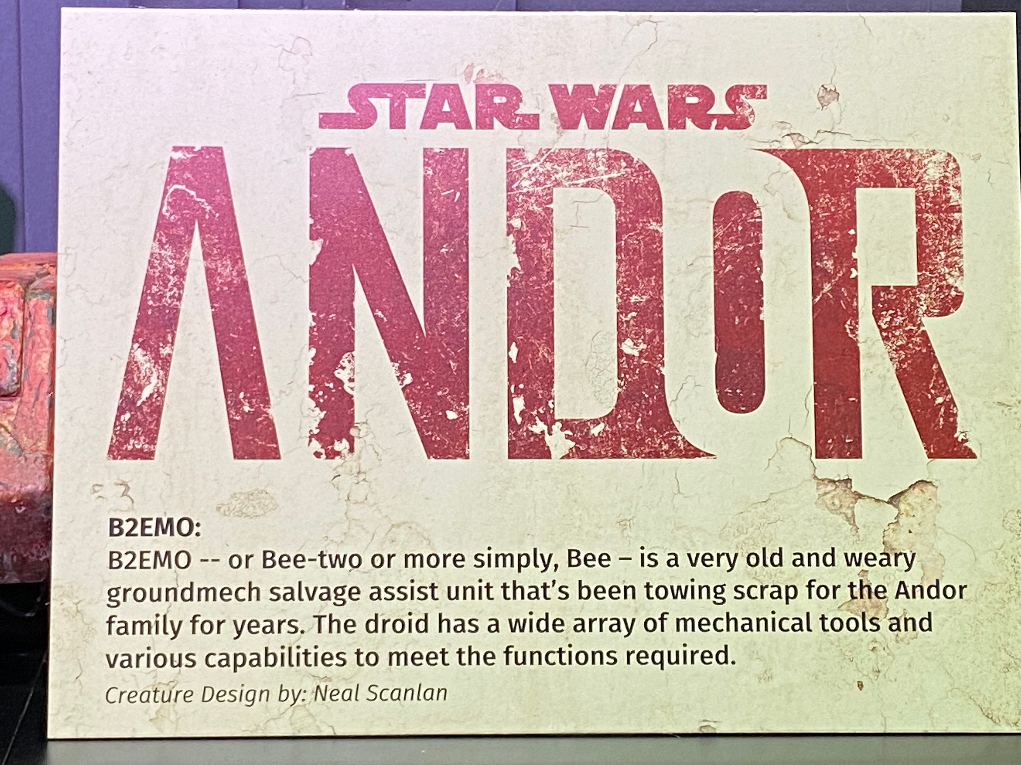 Andor at SDCC 2022 B2EMO Description