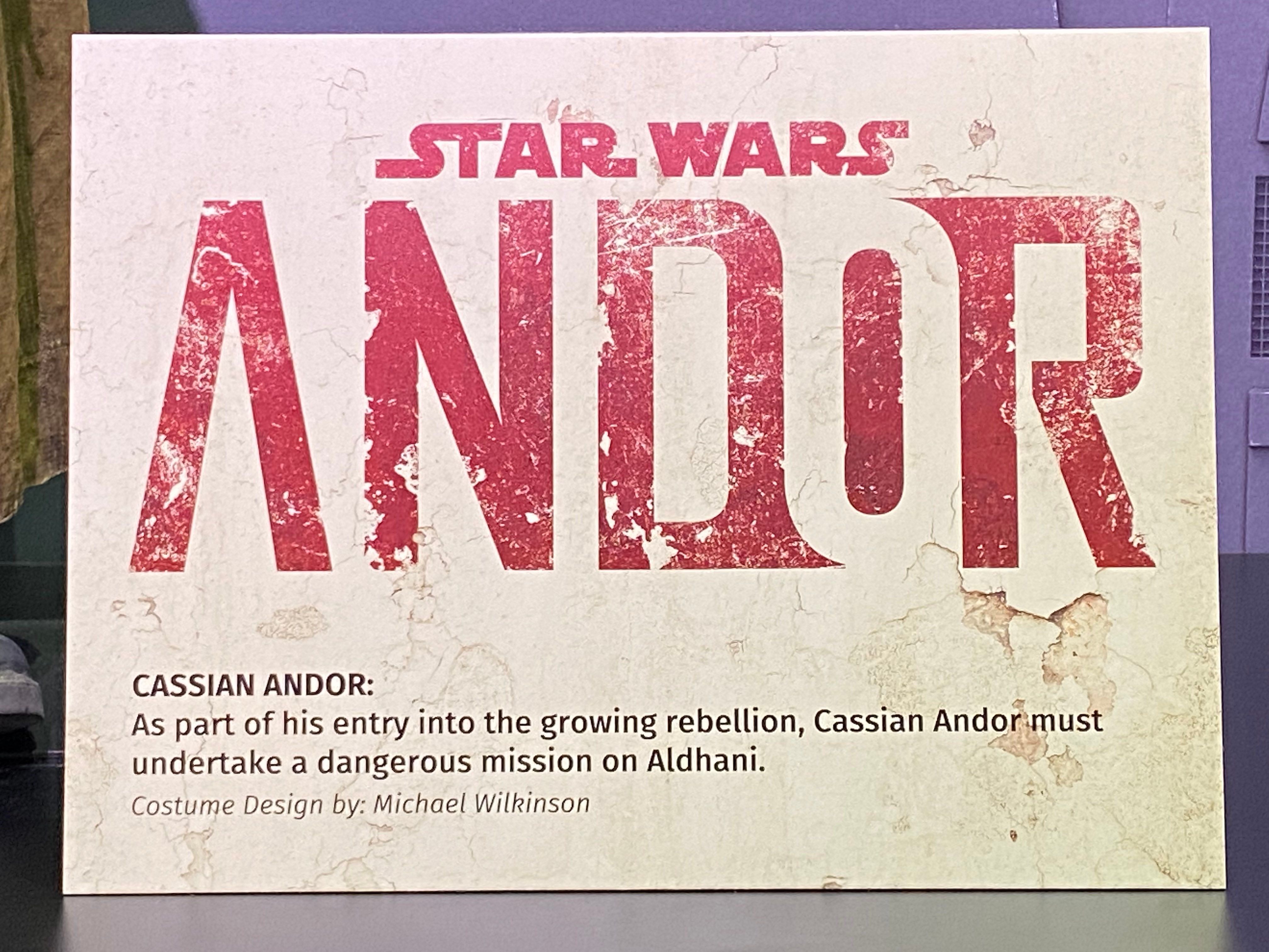 Andor at SDCC 2022 Cassian Description