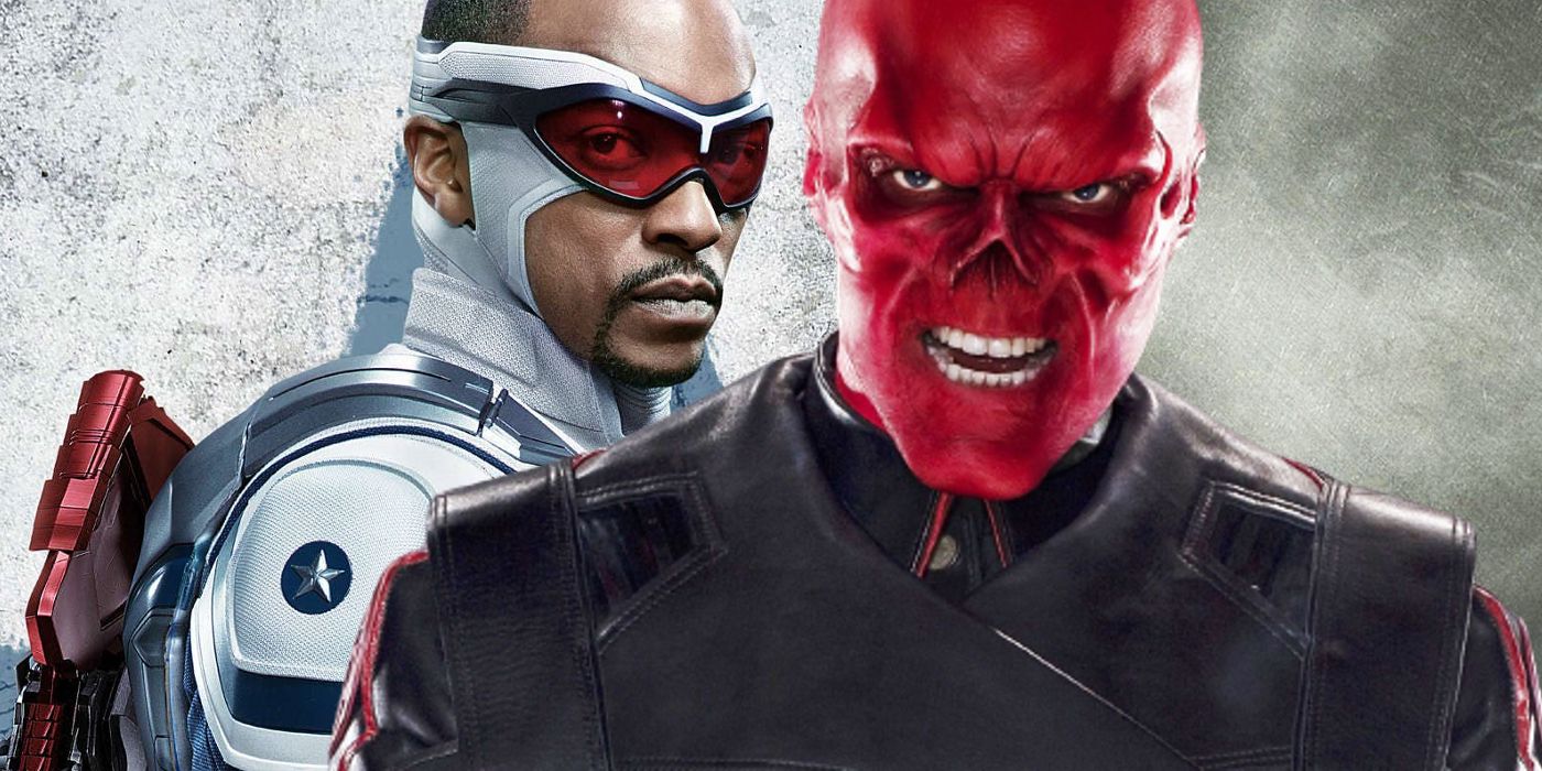 Anthony Mackie as Captain America and Hugo Weaving as Red Skull