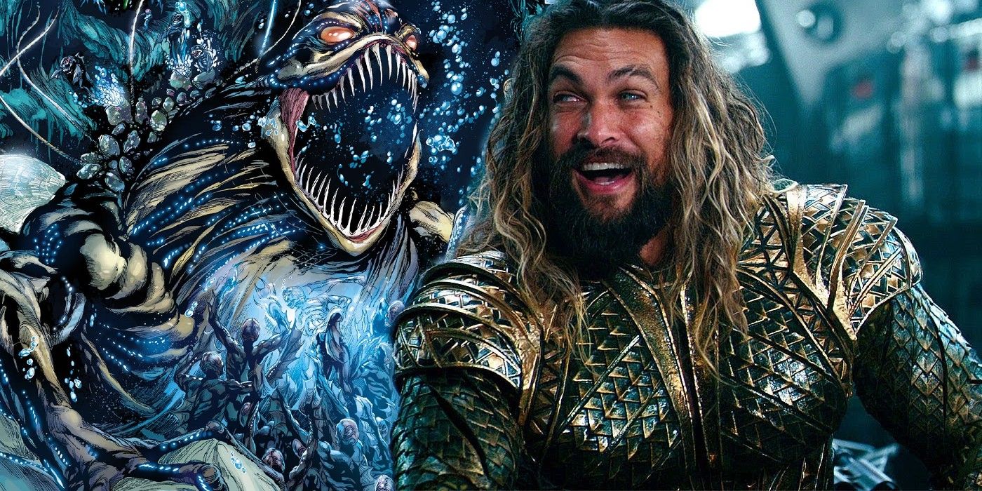 Aquaman laughing at the Trench.