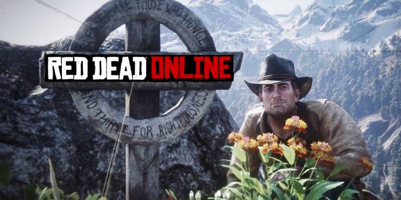 Arthur Morgan visits the grave of Red Dead Online