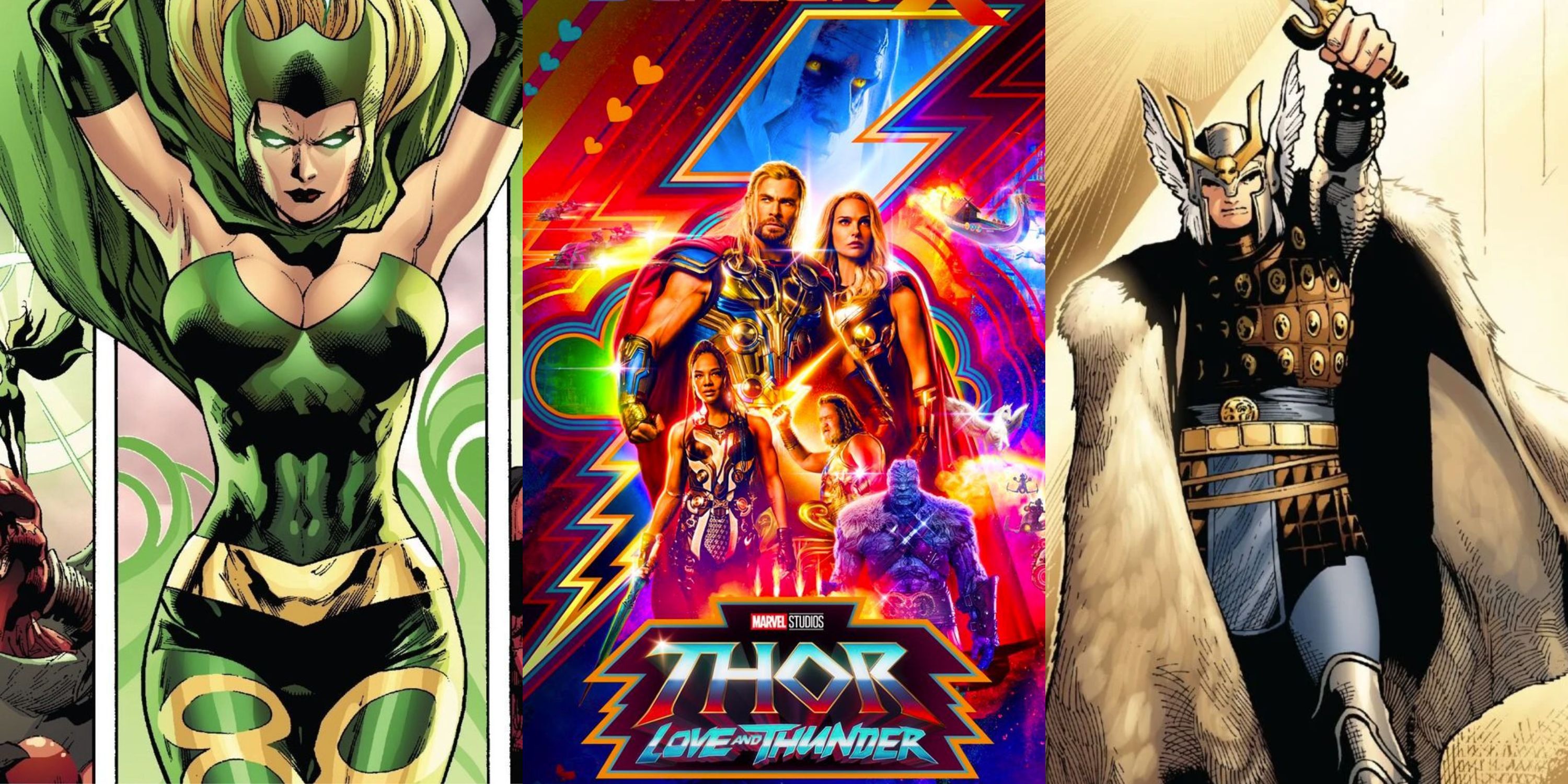 Split image of Marvel Asgardians