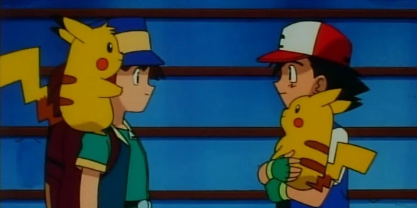 Ash and Ritchie with their Pikachu in Pokemon