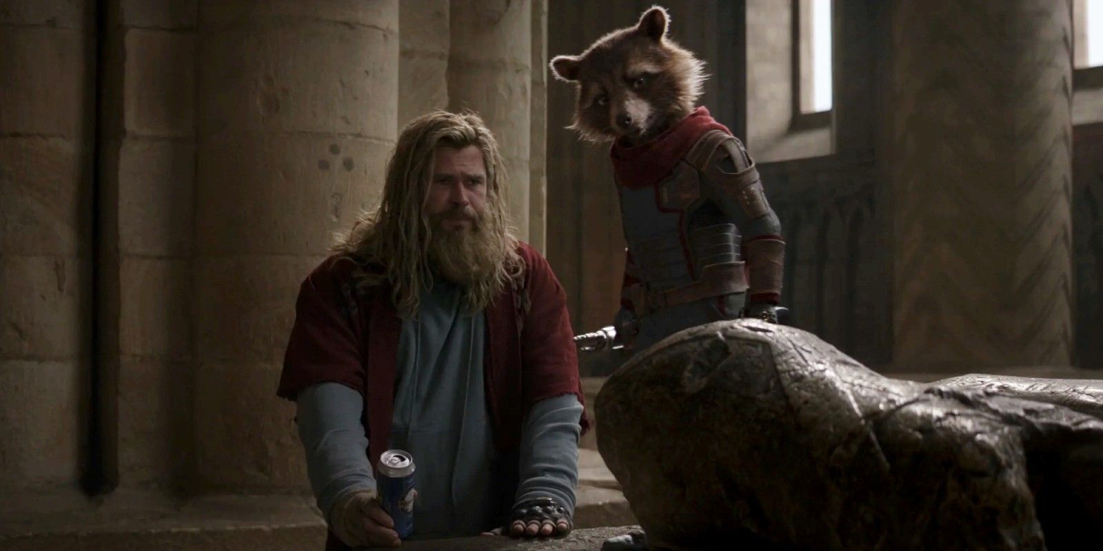 Avengers: Endgame - Fat Thor and Rocket Raccoon in Asgard