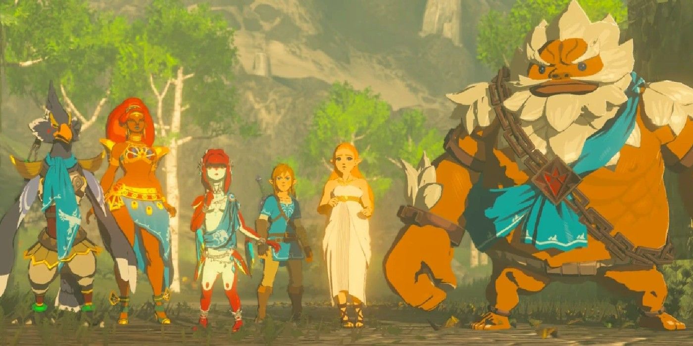 BOTW Four Champions With Zelda