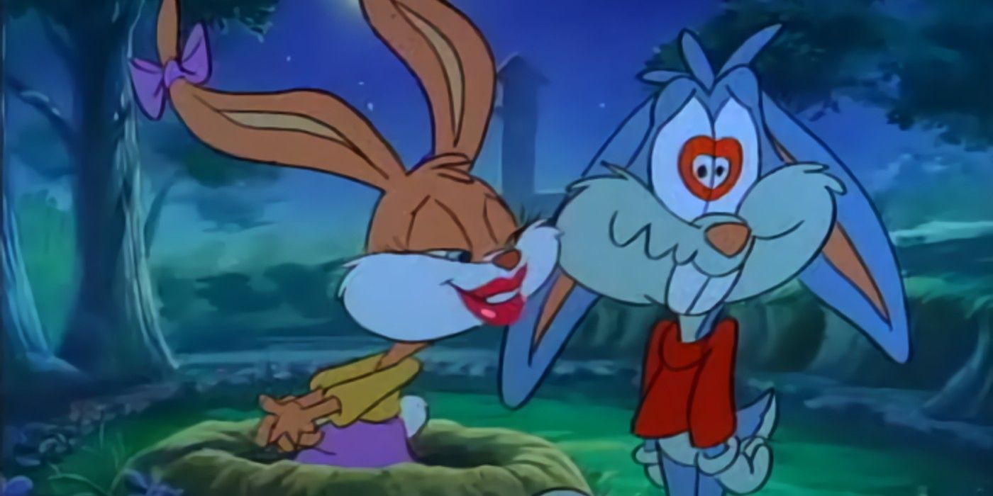 Babs and Buster Bunny Tiny Toons Kiss
