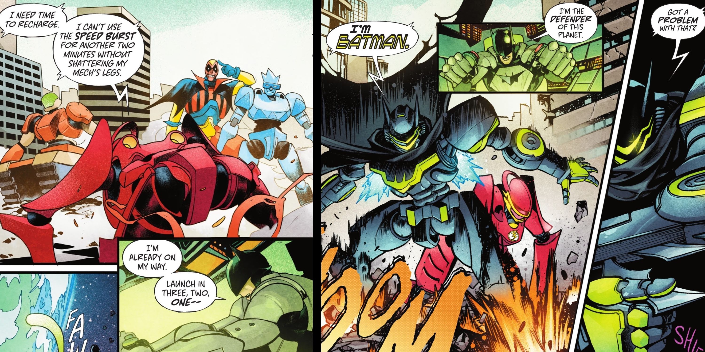 Batman Rescues Flash In DC Mech #1