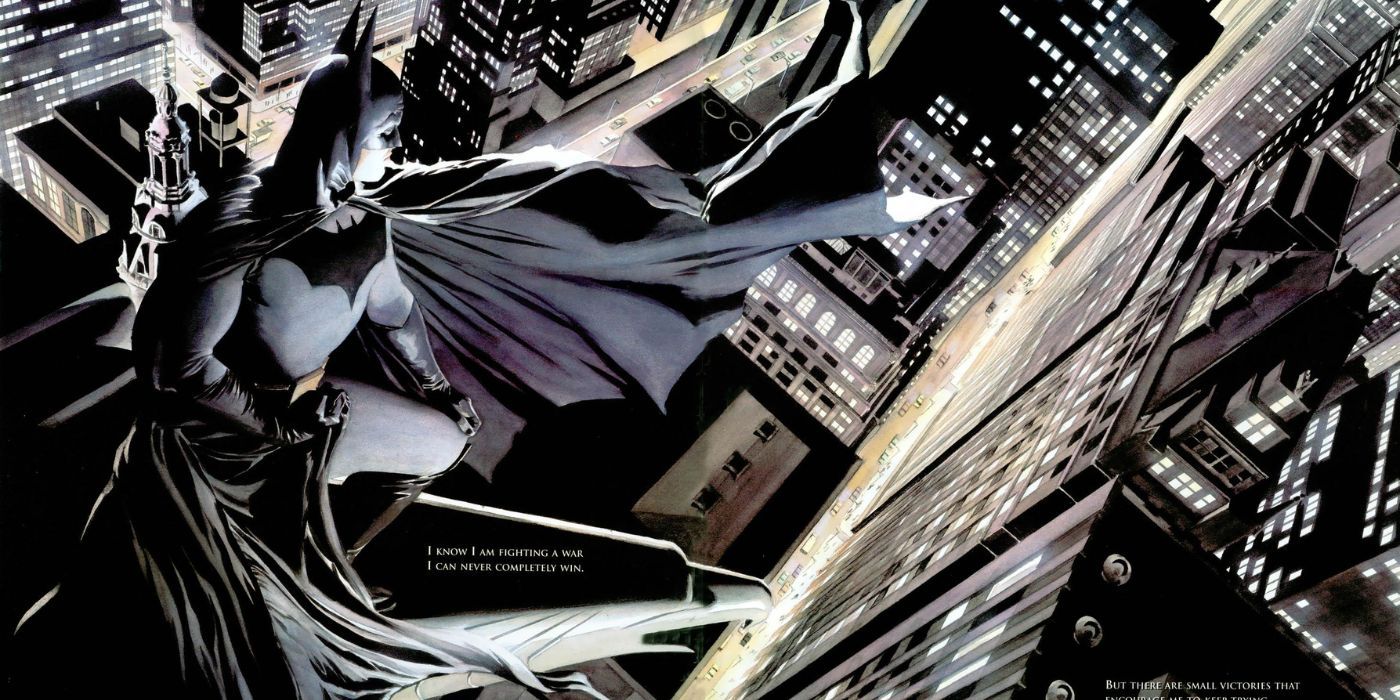 Gotham atop Gotham City&rsquo;s buildings in DC Comics.