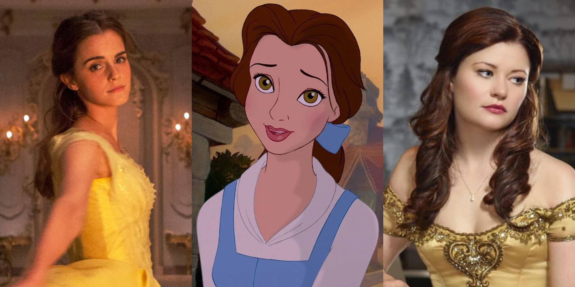 Emma Watson, Paige O'Hara, and Emilie de Ravin as Belle from Beauty and the Beast