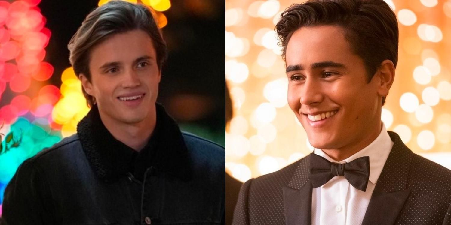 Benji and Victor smiling in separate images in Love, Victor