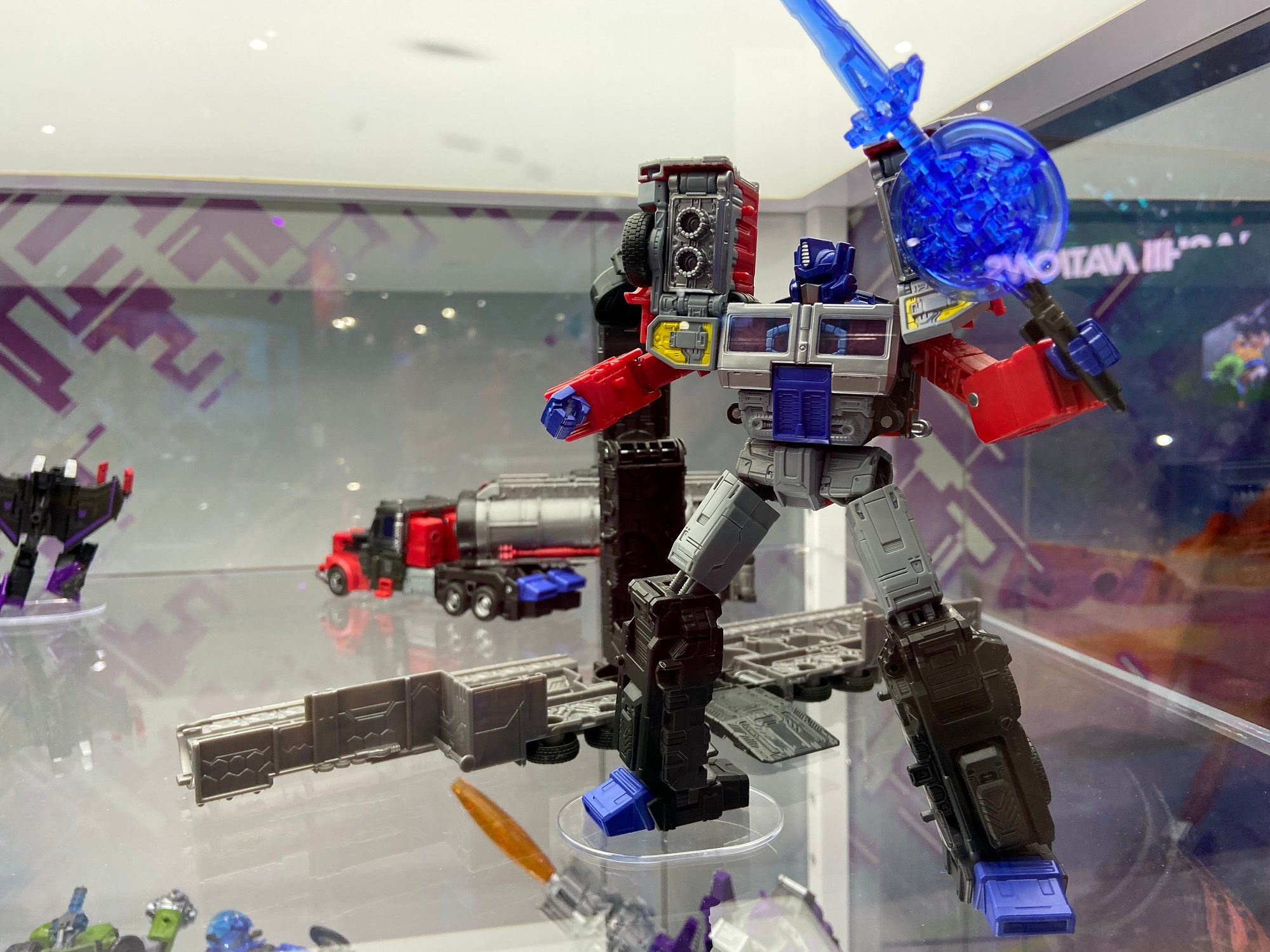Big Optimus Prime toy at Hasbro Booth SDCC 2022