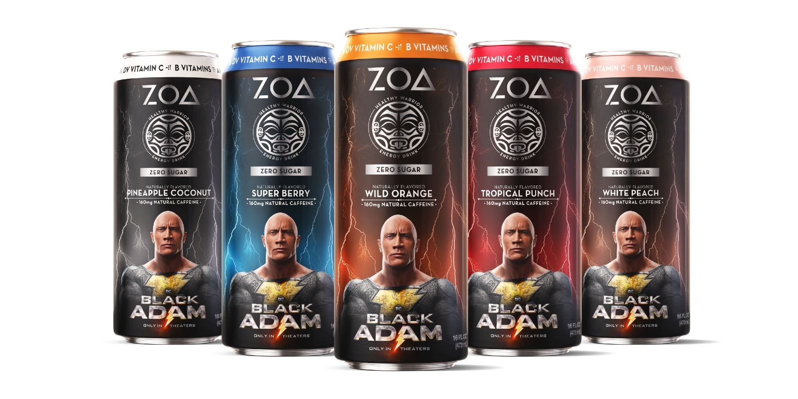 Black Adam ZOA Energy Cans