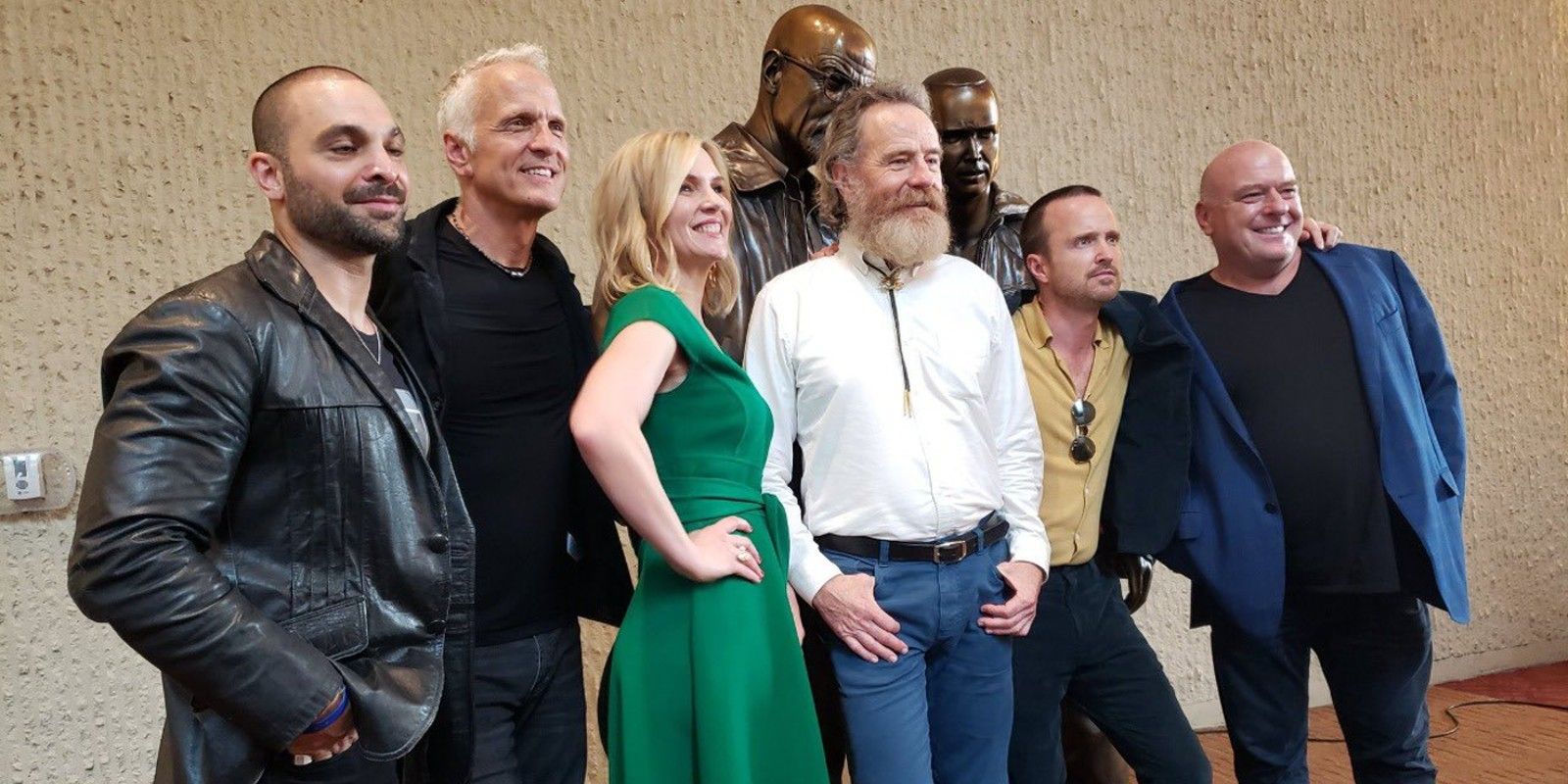 Breaking Bad and BCS cast in ABQ at statue reveal