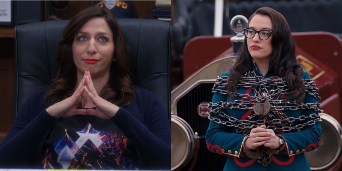 Gina Linetti from Brooklyn 99 and Darcy Lewis from Thor