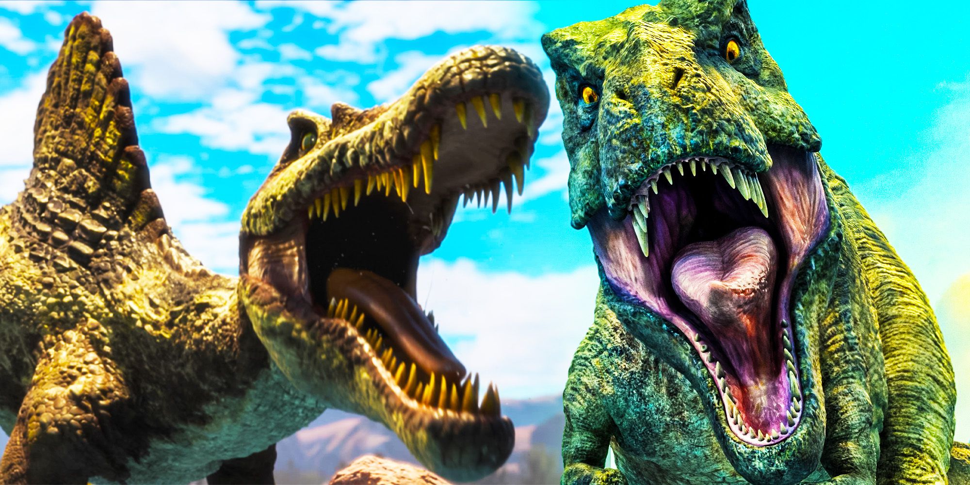 Camp Cretaceous jurassic world T Rex vs Spinosaurus rematch