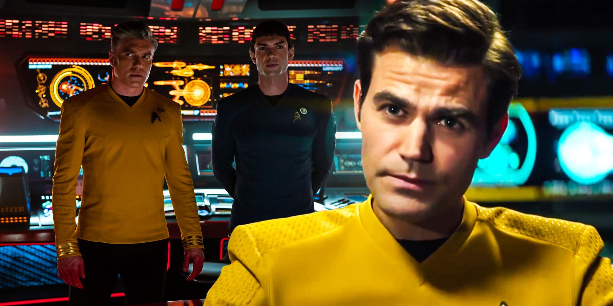 Captain Kirk Paul Wesley Star trek strange new worlds PIke spock