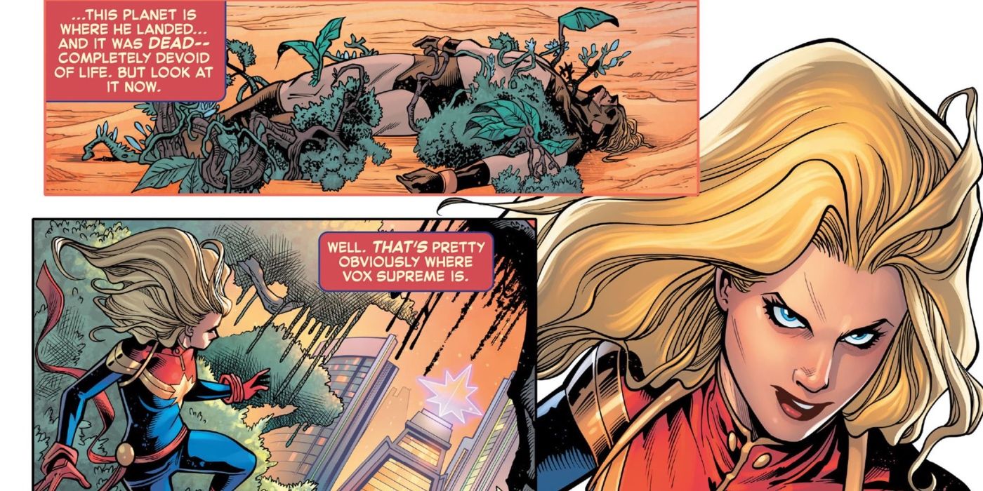 Captain Marvel Reverse Galactus comic