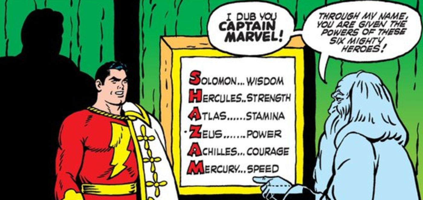 Captain Marvel Shazam Names DC Comics