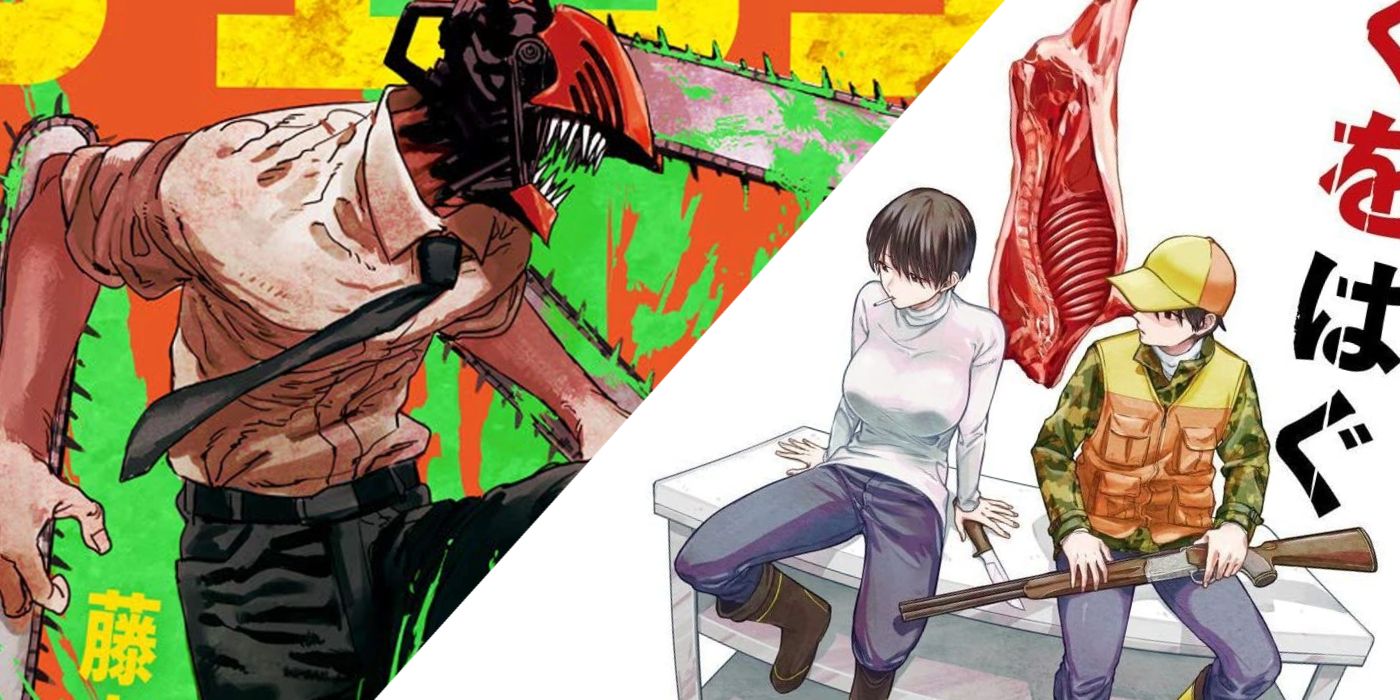 the covers to Chainsaw Man and To Strip the Flesh.