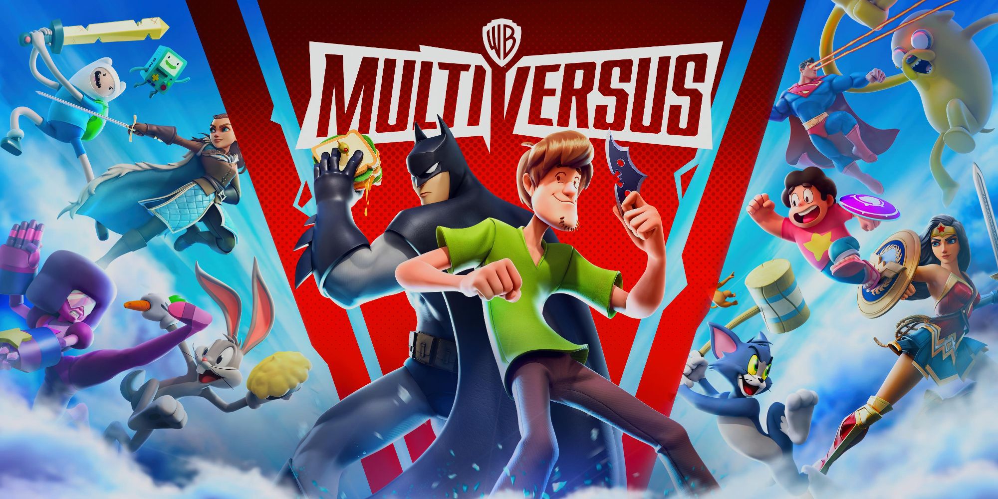 Characters battling in title screen for MultiVersus