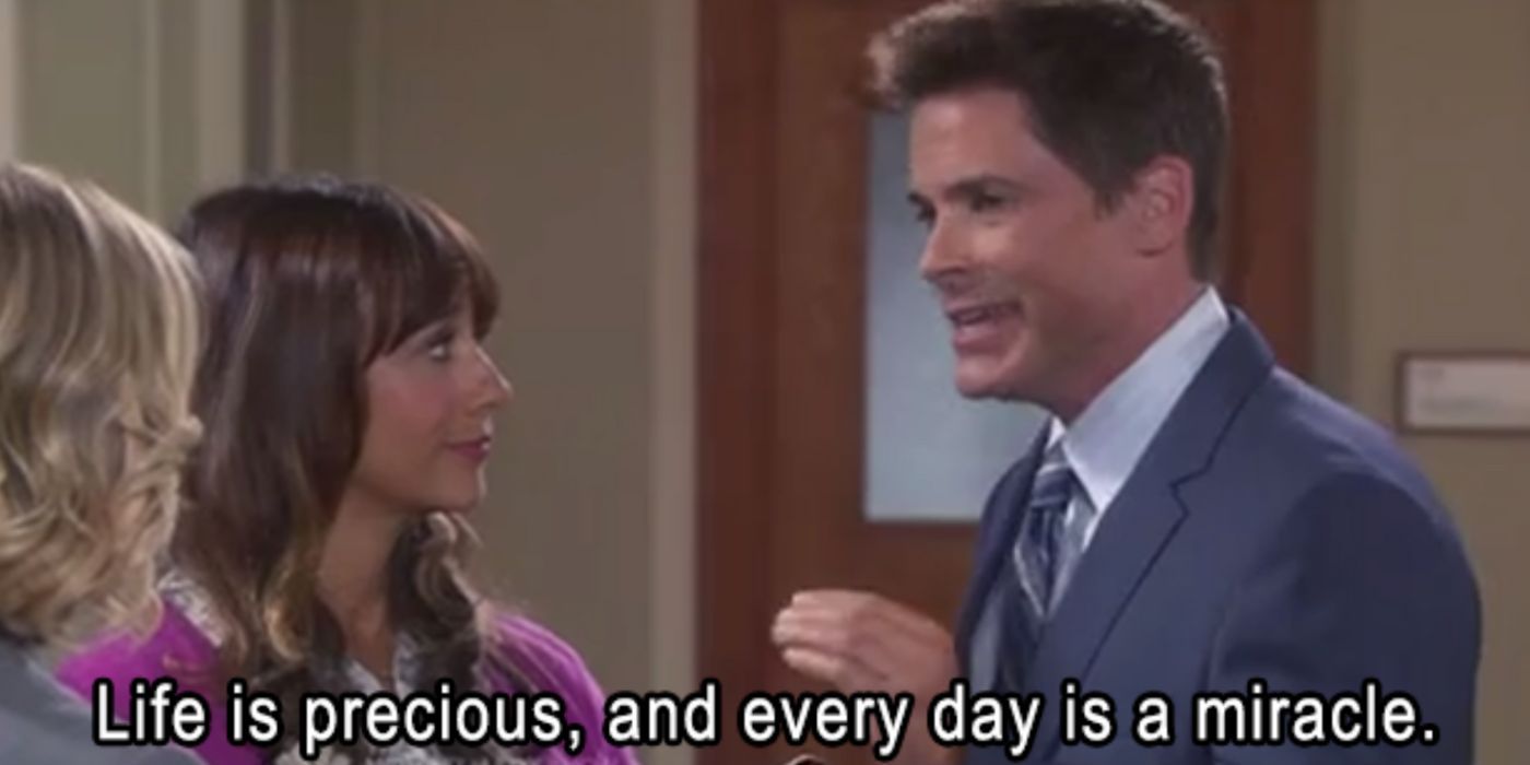 Chris Traeger shares that life is precious on Parks and Rec