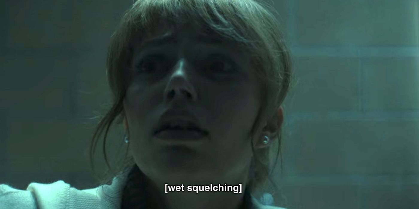 Chrissy with [wet squelching] subtitle in Stranger Things