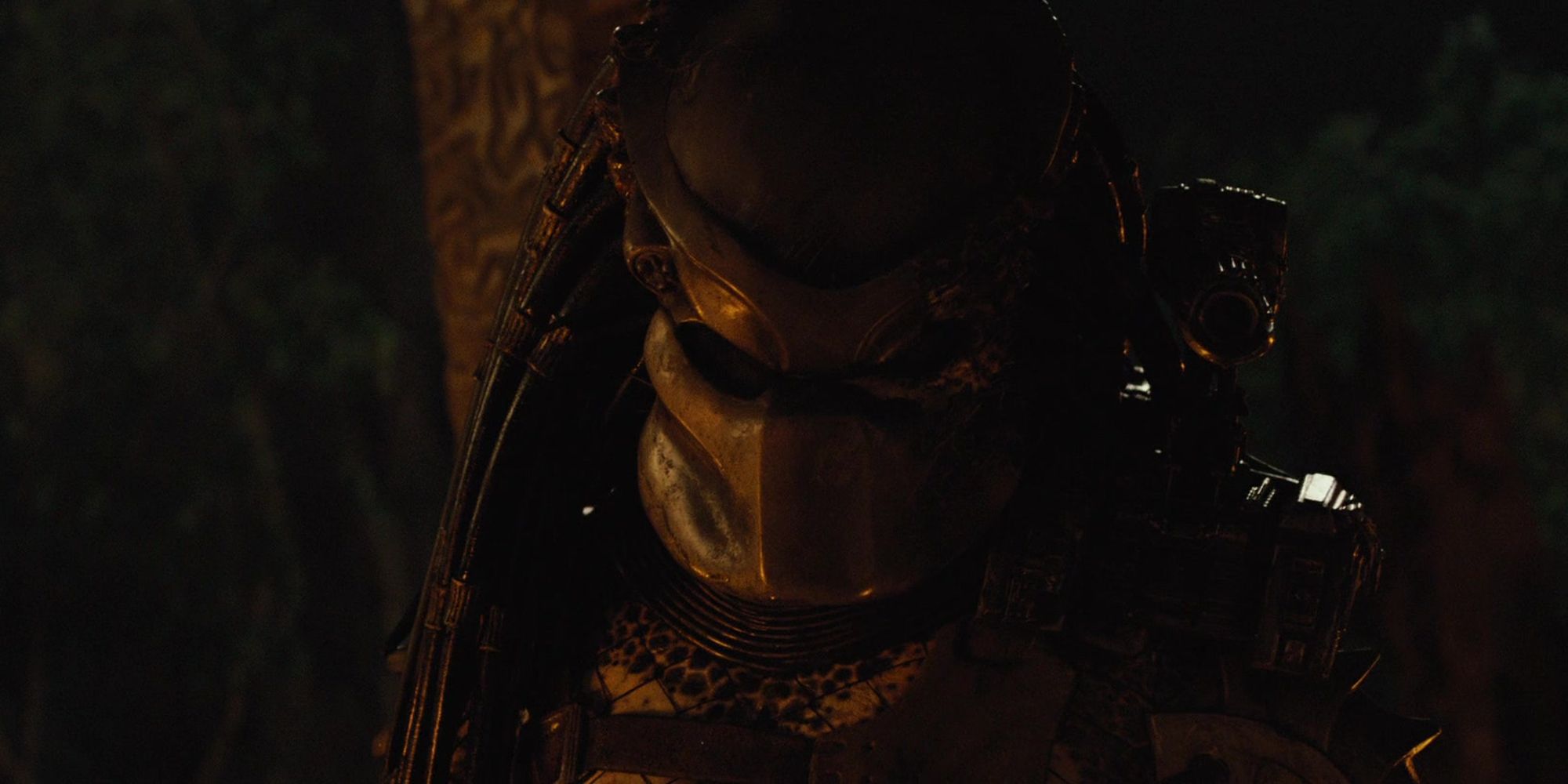 Closeup shot of the Crucified Predator in Predators (2010)