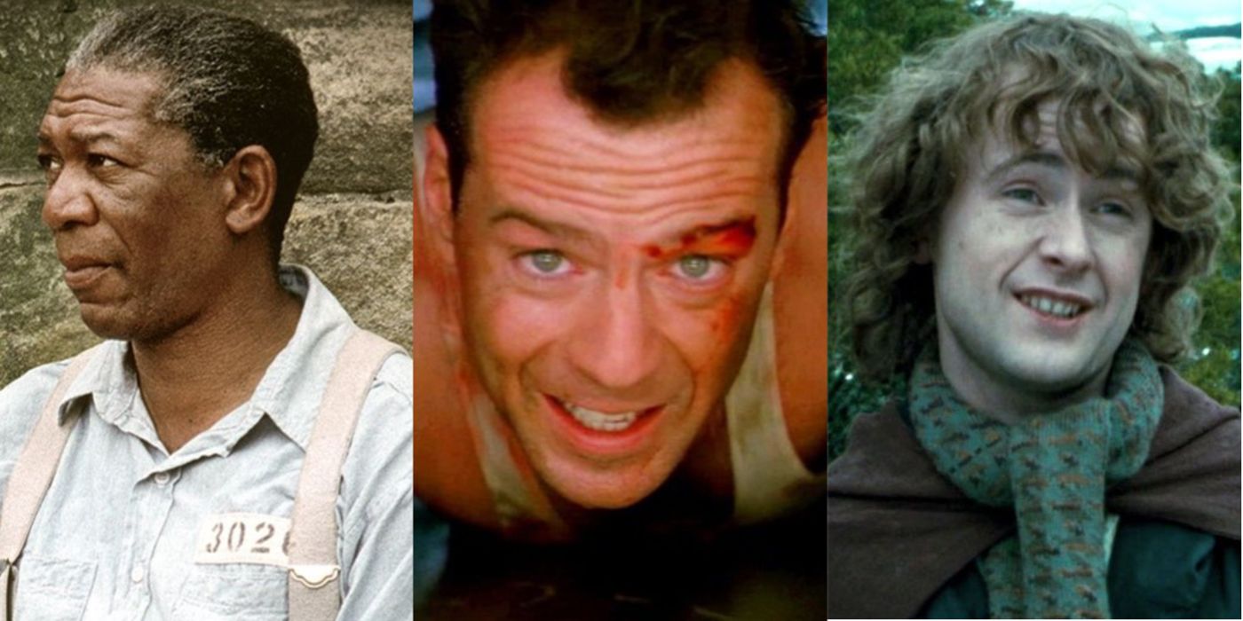 Split image of The Shawshank Redemption, Die Hard and The Lord Of The Rings