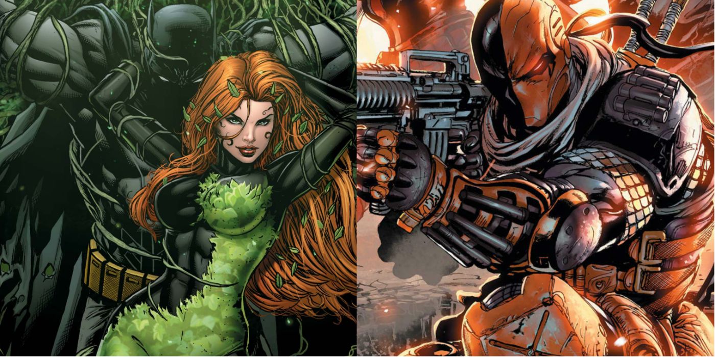 Una imagen de Poison Ivy y Deathstroke compartiendo