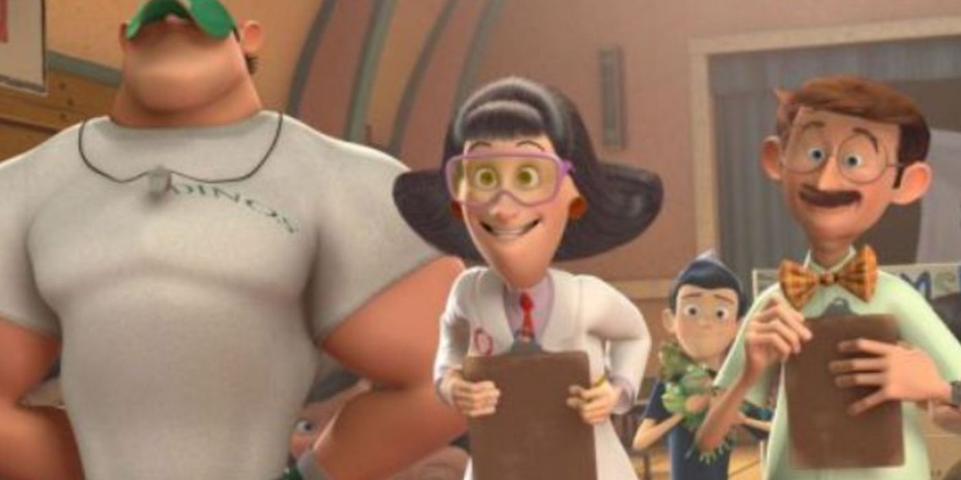 Lucille with the coach and the teacher in Meet the Robinsons