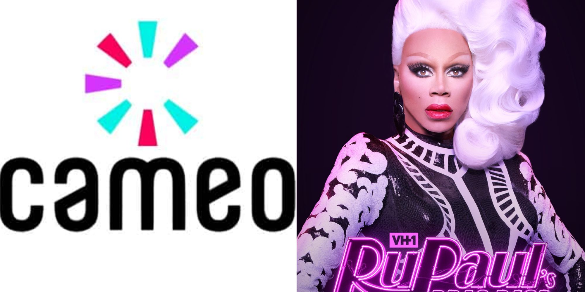 Split image of Cameo and RuPaul's Drag Race