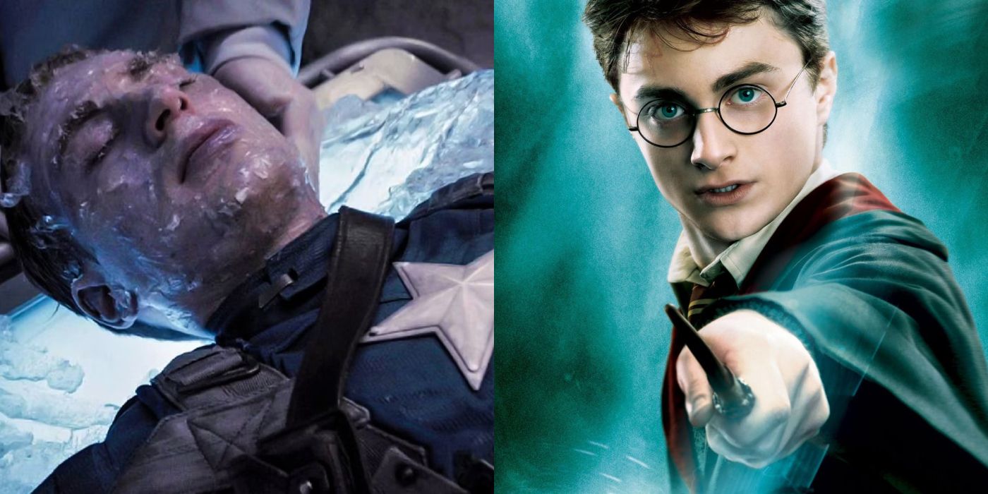 Frozen Captain America and Harry Potter