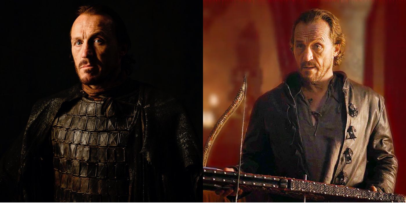 split images of Bronn in Game of Thrones