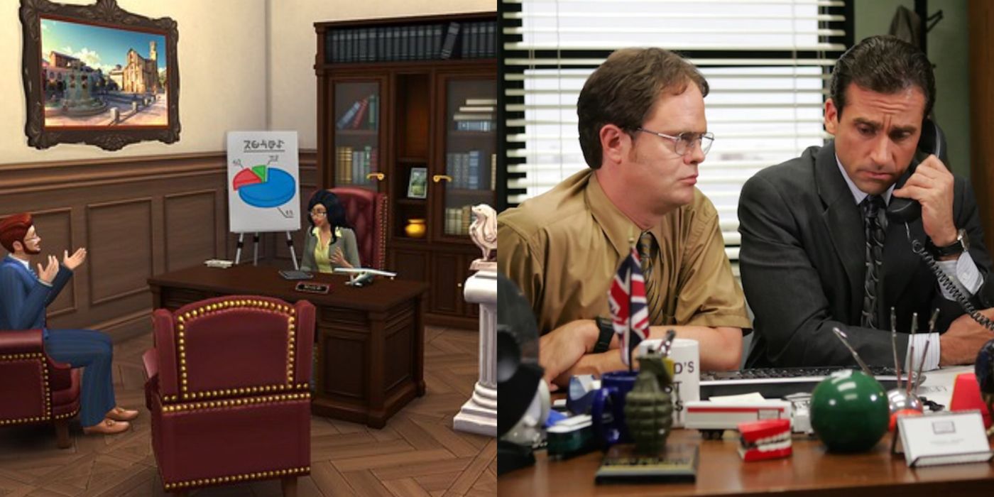 Sims 4 Business Career/Dwight Schrute and Michael Scott in The Office US