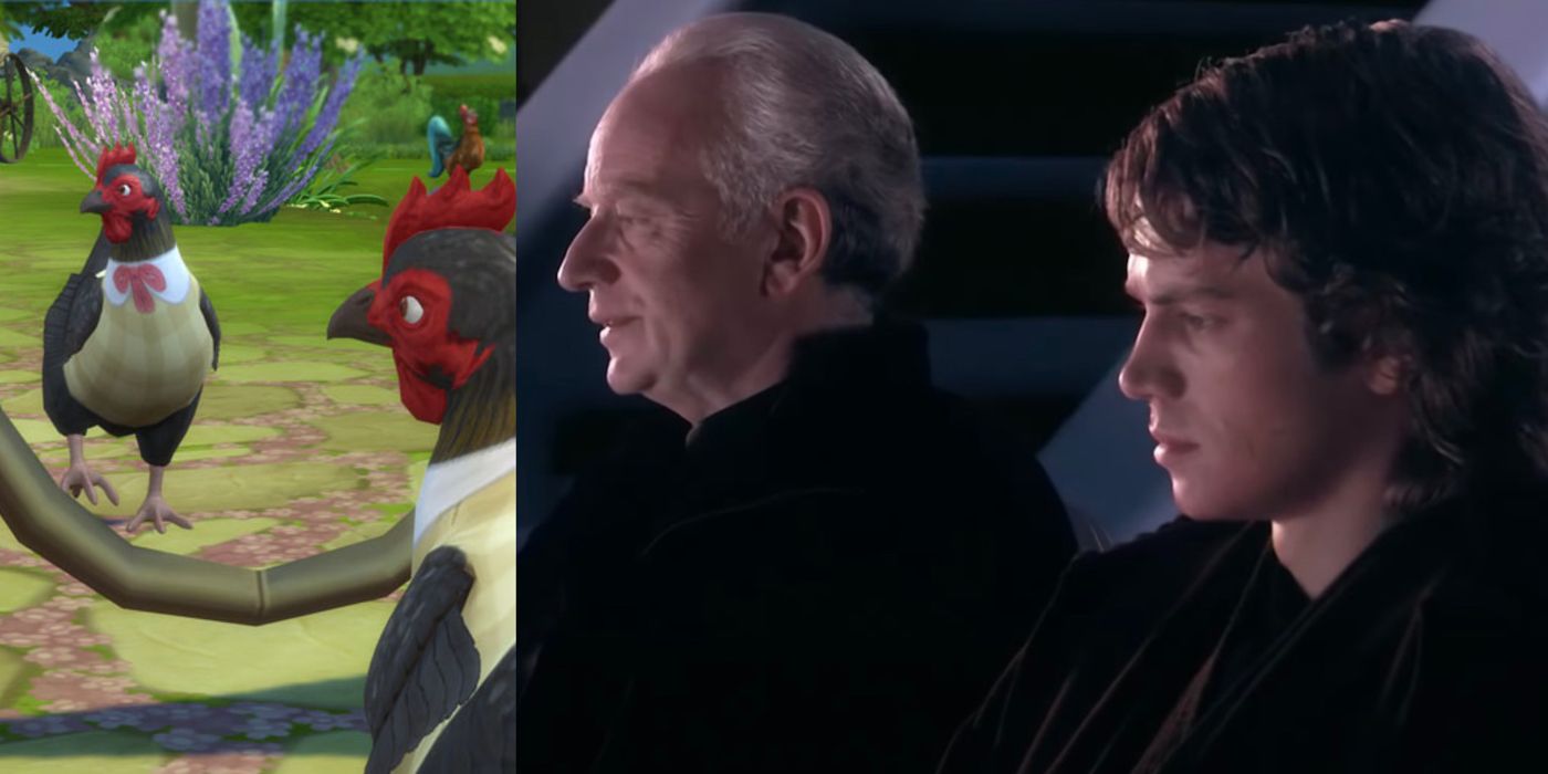 Chicken From Sims 4 Cottage Living/Darth Plagueis Story Scene from Revenge of The Sith