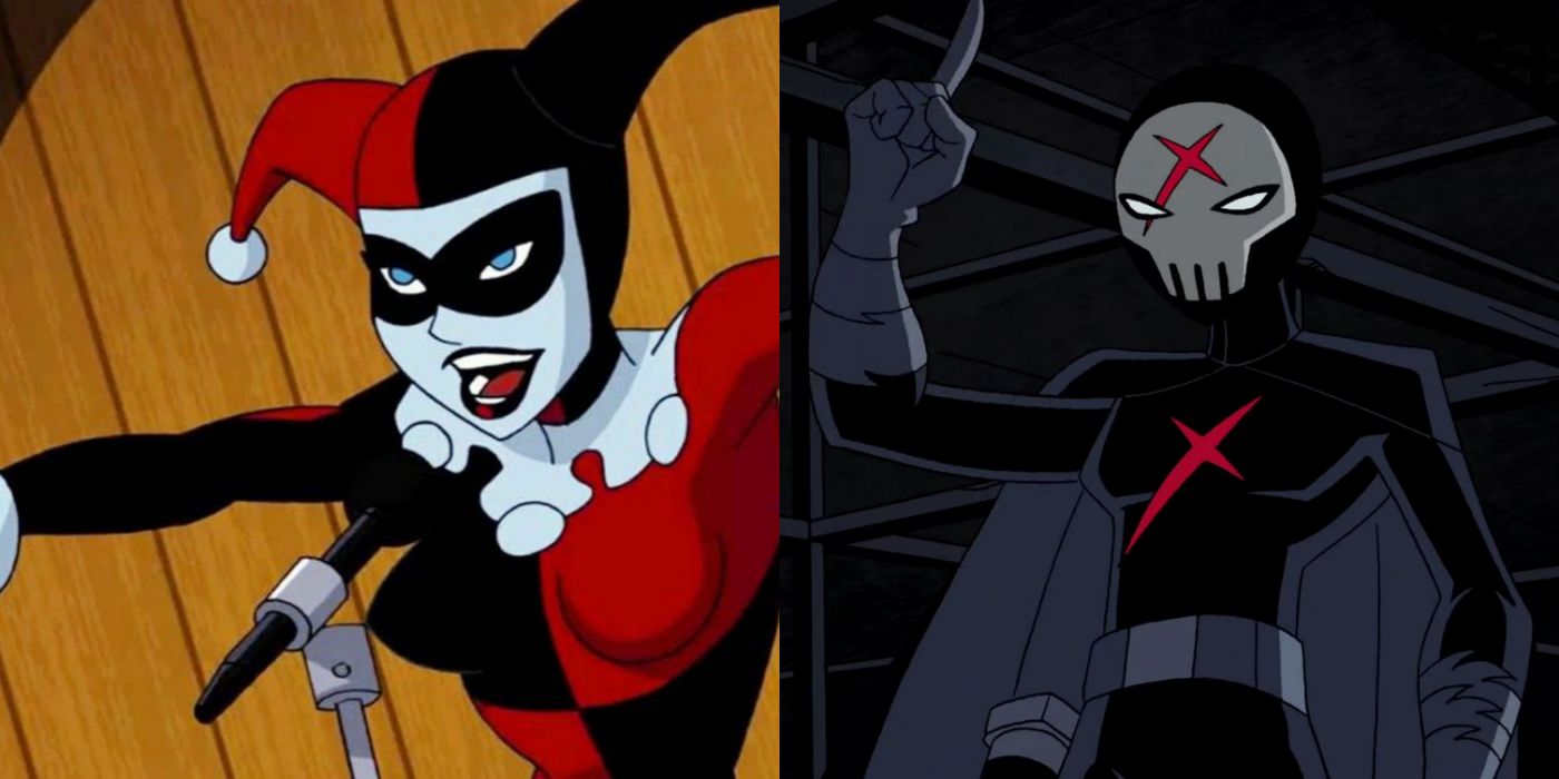 Split image of Harley Quinn and Red X