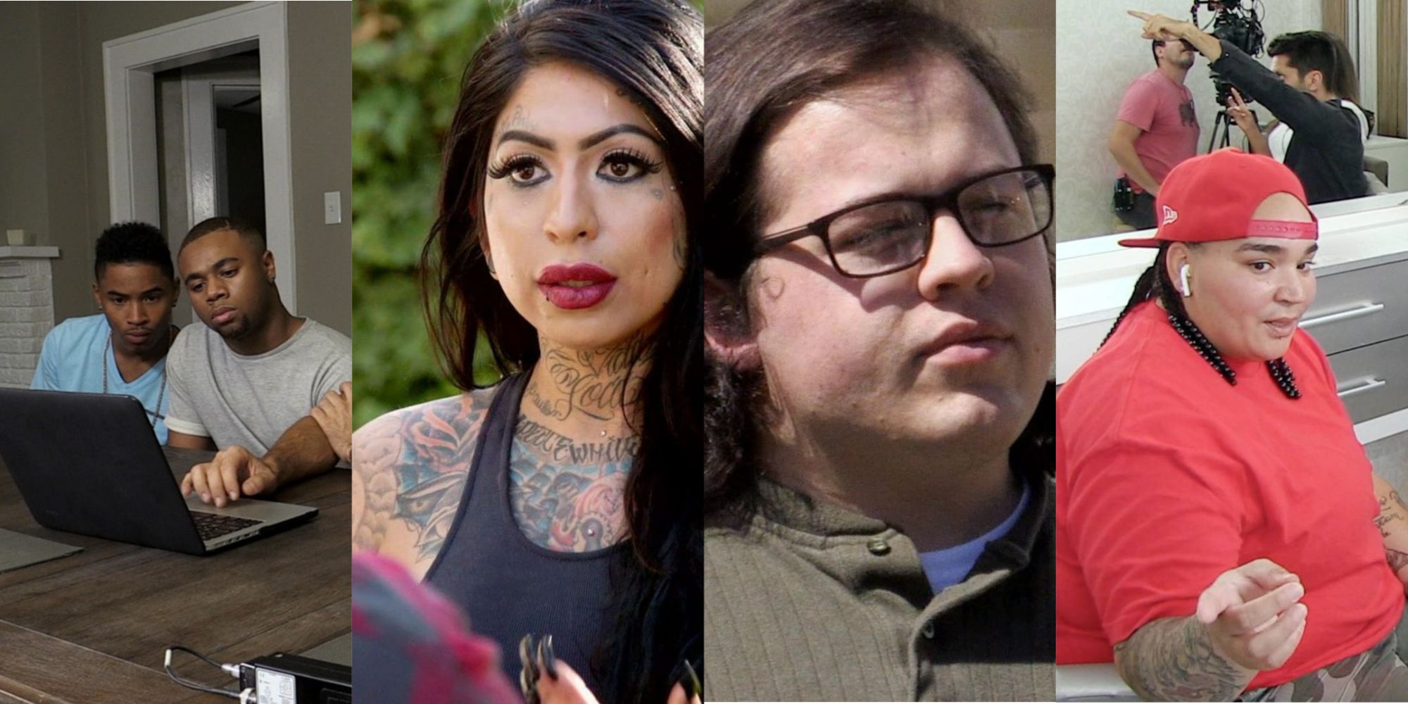 Split Image of Catfish victims during the reveals