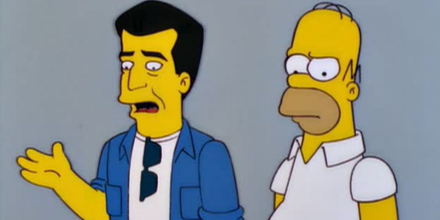 Homer With Mel Gibson In The Episode &quot;Blunderdome&quot;