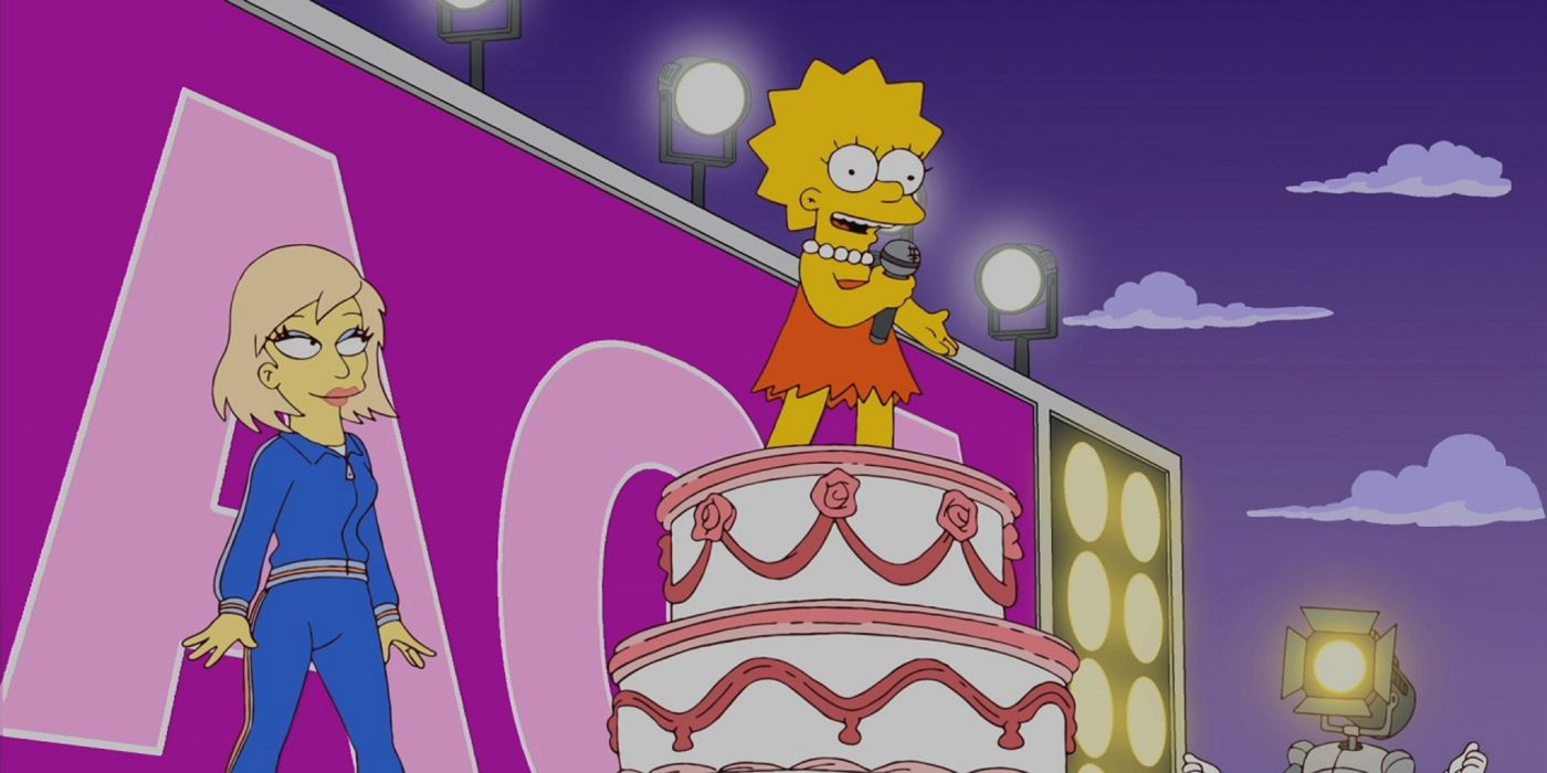 Lisa Simpson and Lady Gaga in the episode &quot;Lisa Goes Gaga&quot;