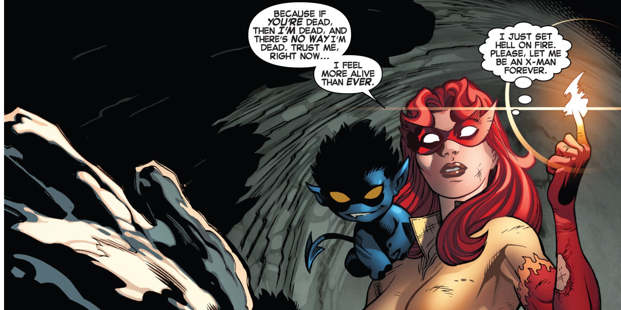 Firestar sets Hell on fire in Marvel Comics.