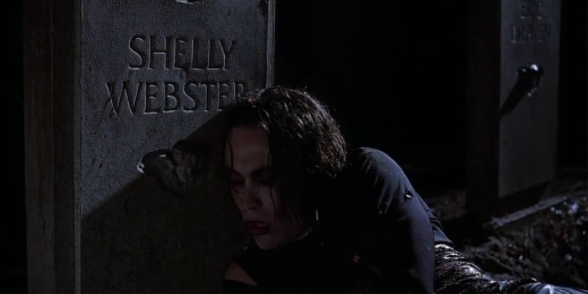 Eric Draven at Shelly's grave in The Crow